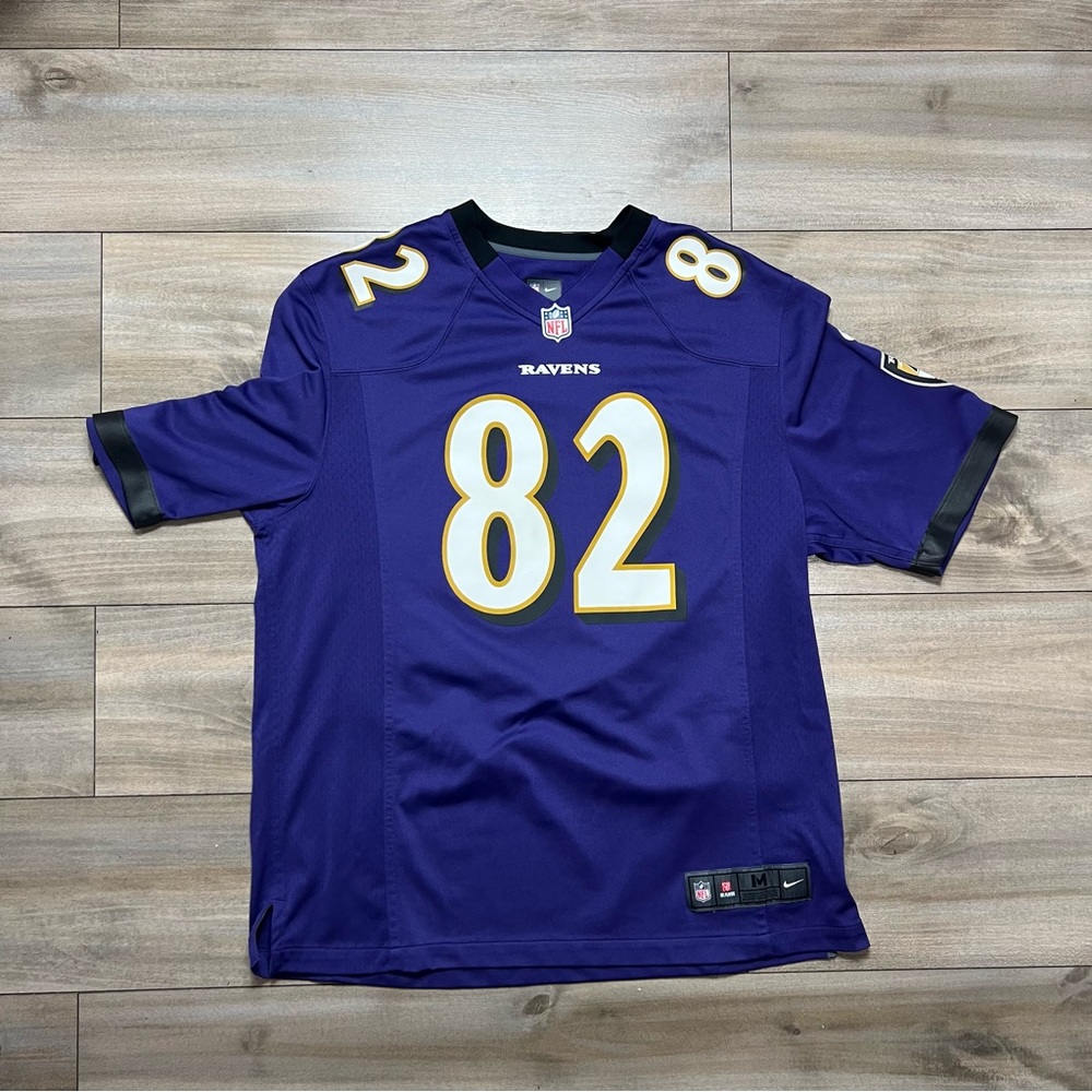 Torrey Smith #82 Baltimore Ravens Nike On Field Purple Home Jersey Mens Medium